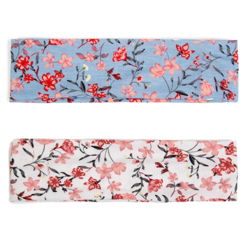 TERSE Headbands for Women Trendy Floral Print - Non Slip Summer Head Bands Soft Fabric Hair Bands for Workout Yoga Running Sport - Image 4