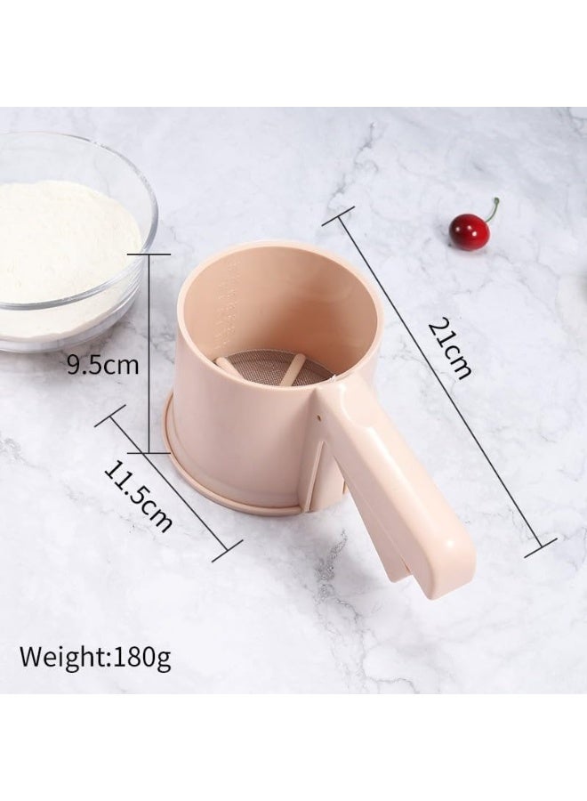 Professional Flour Sifter with Double Fine Mesh – One-Hand Press Sugar & Flour Sieve, Easy Crank Sifter for Baking Cakes, Cookies, Pastries & Powdered Sugar Dusting - Image 5