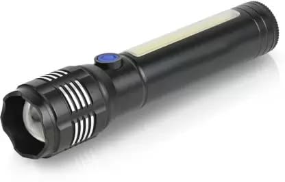 Care4 Care 4 4Mode Zoom Flashlight HighLowStrobe with Side COB Light and Durable Metal Body - Image 1