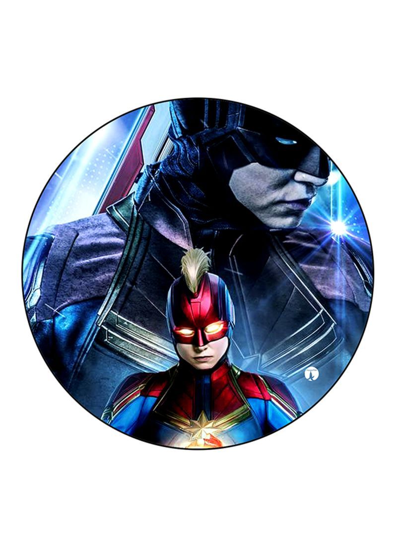 RKN Captain Marvel Printed Round Pin Badge Multicolour - Image 2