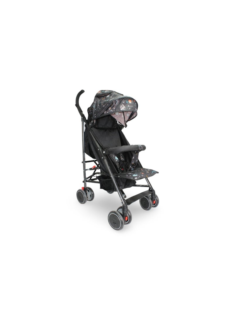 Umbrella Baby Stroller – Black with Space Print - Image 1