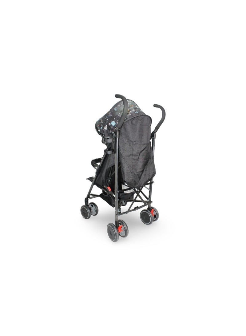 Umbrella Baby Stroller – Black with Space Print - Image 4