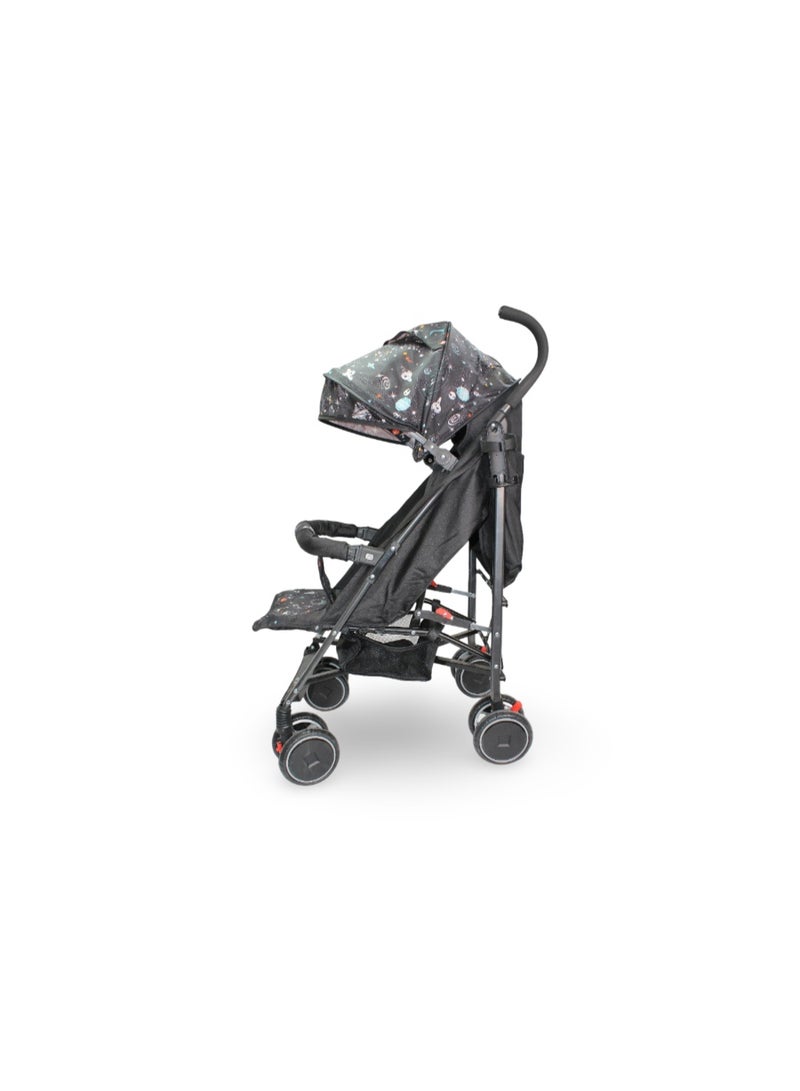 Umbrella Baby Stroller – Black with Space Print - Image 3