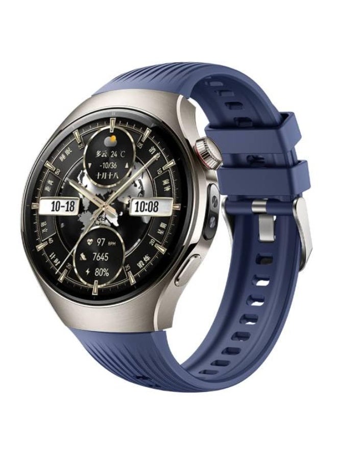 22mm Classic Silicone Strap Compatible with Huawei Watch 5/5 Pro 46mm 2025, Watch 4 Pro – Soft Breathable No Gap Band