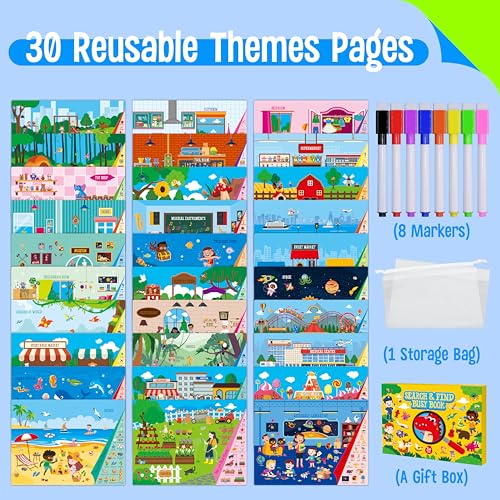 SpriteGru Search Find Book 30 Different Themes 32 Pages Activities Book Montessori Learning Toy Educational Game Autism Sensory Toys for Preschool Girls and Boys Ages 3 4 5 6 - Image 5