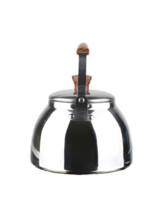 Bister Stainless Steel Leak-Proof Wide Mouth Tea Kettle with Wooden Handle Silver and Brown 2 L 01-004 - Image 2