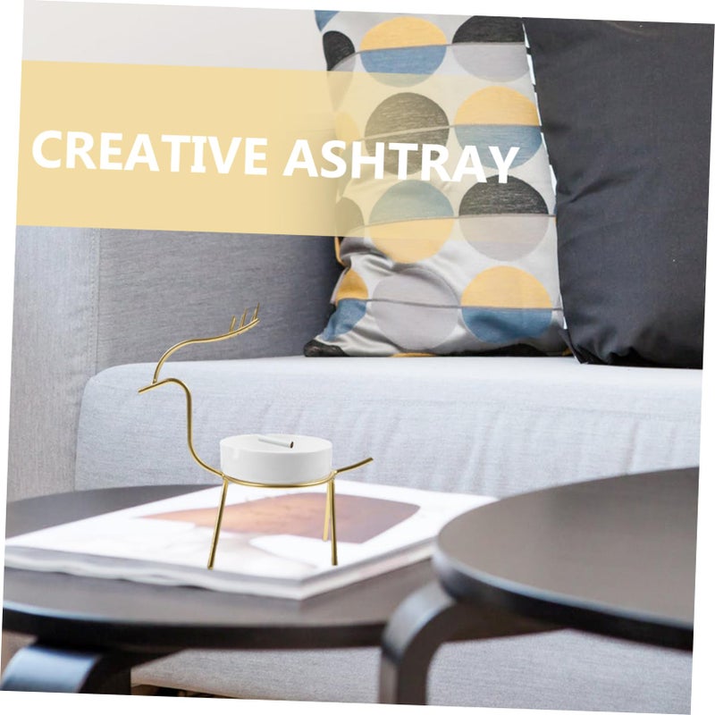 Ceramic Cigarette Ashtray Practical Office Table Decoration Creative Design - Image 5