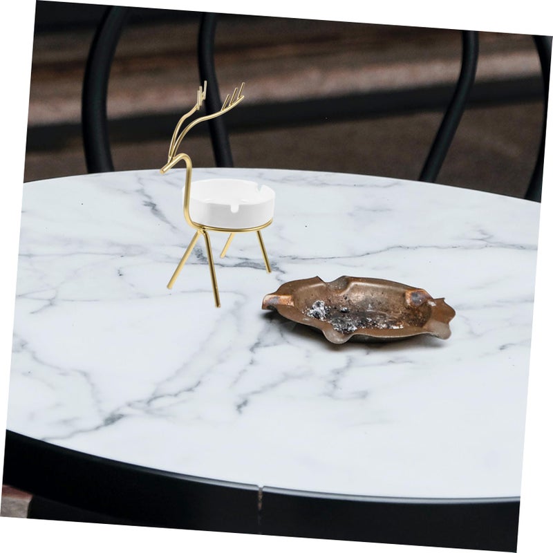 Ceramic Cigarette Ashtray Practical Office Table Decoration Creative Design - Image 4