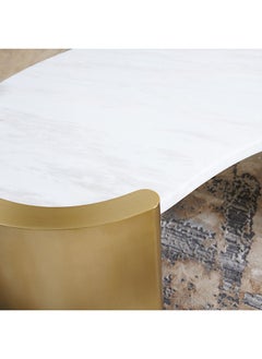 AL HUZAIFA FURNITURE Mia Coffee Table Ice Jade Marble And Brushed Gold  - Image 2