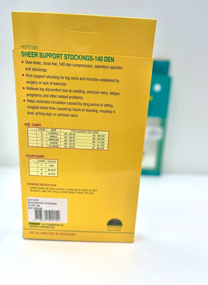 MAKIDA Sheer Support Stockings 140DEN Medium Size - Image 2