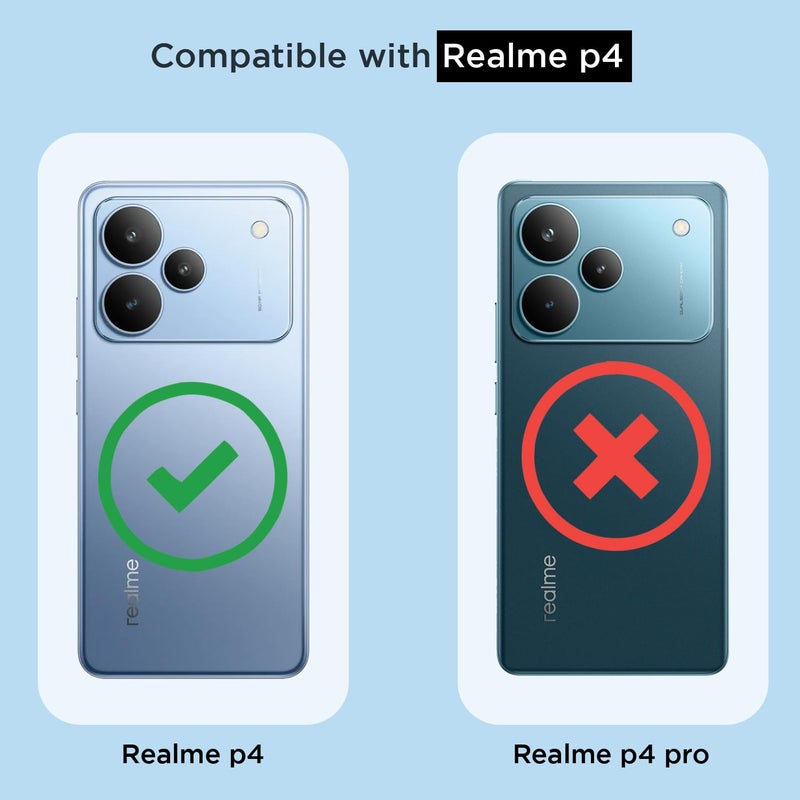 Pikkme Back Cover for Realme P4 5G PC + TPU Clear Transparent Raised Edges Shockproof Protective Phone Bumper Case(Transparent) - Image 4