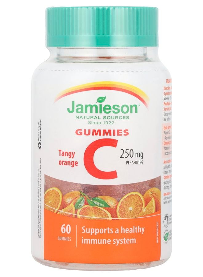 Jamieson جواهر فيتامين سي بنكهة البرتقال 250 ملغ 60 جواهر (125 ملغ لكل جواهر)