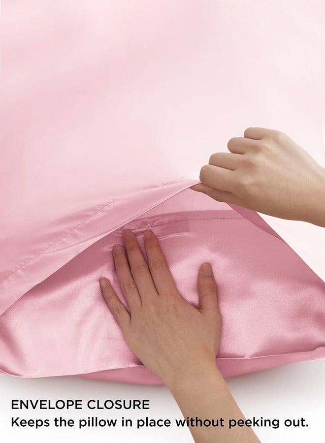 Silk Satin Pillowcase for Hair and Skin Queen - Champagne Gold Silk Pillowcase 2 Pack 76L x 51W CM (20x30 Inches) - Satin Pillow Cases Set of 2 with Envelope Closure - Image 2