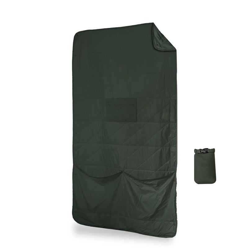 Gravel Gravel Layover Blanket  Compact Warm Down Alternative with Travel Pouch Spruce 