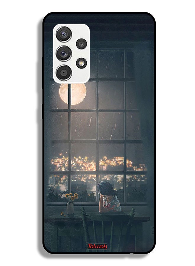 Tolwak Samsung Galaxy A32 5G Protective Case Cover Looking At Moon Art - Image 1