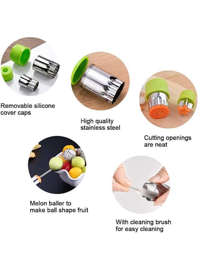 S-TOP 11 Vegetable Shapes Set,Mini Pie,Fruit Stamps Mold,Cookie Cutter Decorative, Kids Baking and Food Supplement Tools Accessories - Image 3