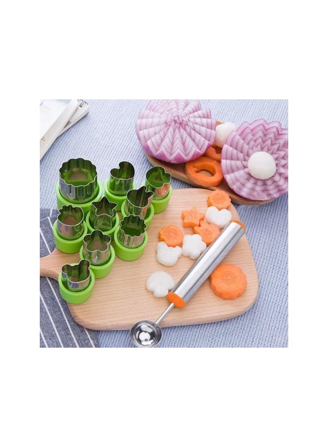 S-TOP 11 Vegetable Shapes Set,Mini Pie,Fruit Stamps Mold,Cookie Cutter Decorative, Kids Baking and Food Supplement Tools Accessories - Image 4
