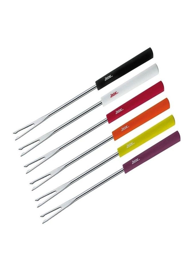 Spring Basic 2690260606 Forks (Set of 6) for Meat Fondue - Multi-Coloured - Image 1
