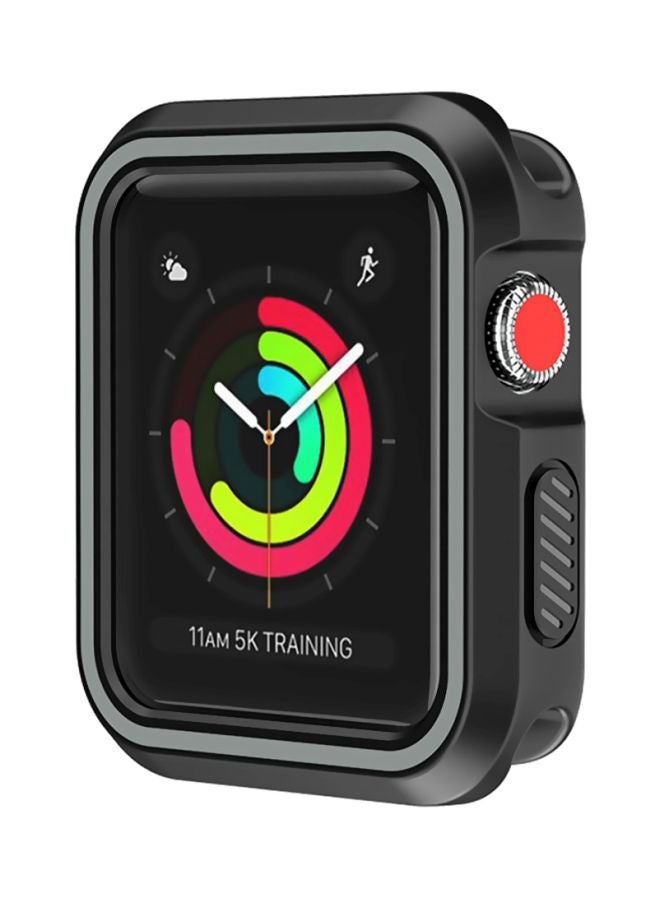 Voberry Rugged Armor Bumper Protective Case Cover For Apple Watch Series 1/2/3 38mm Black/Grey - Image 5