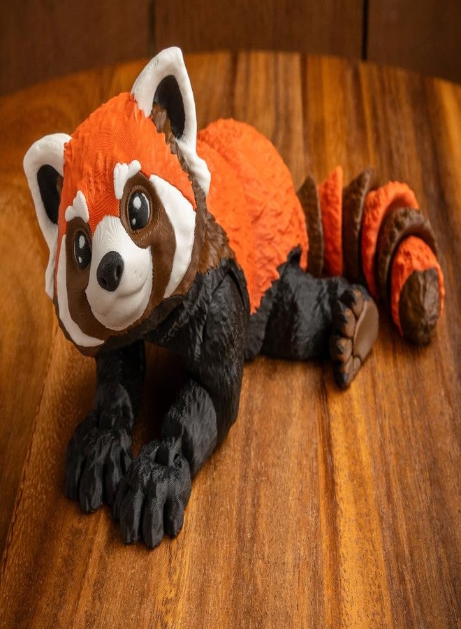 3D Printed Red Panda, 3D Printed Animals, Full Articulated Flexible Fidget Toys for Desk Décor