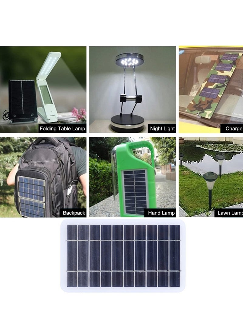 Excefore Solar Panel Charger 2W 5V Outdoor Polycrystalline Silicon Solar Cell Camping Portable Power Solar Panel Mobile Power Supply for Charging Mobile Phone - Image 5