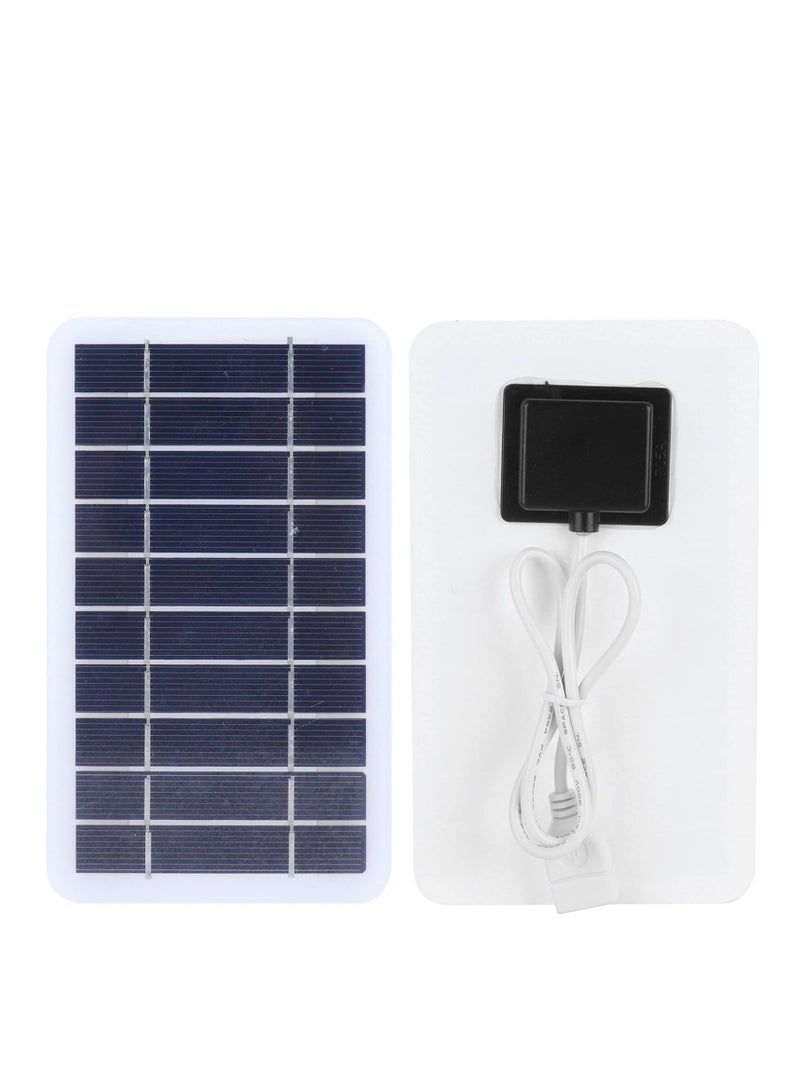 Excefore Solar Panel Charger 2W 5V Outdoor Polycrystalline Silicon Solar Cell Camping Portable Power Solar Panel Mobile Power Supply for Charging Mobile Phone - Image 2