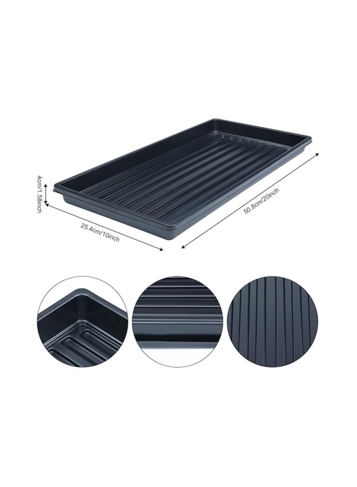 5 Pack Large No Hole Seed Starter Trays, Plastic Plant Trays, Plant Pot Tray, Reusable Seedling Tray, Garden Trays for Greenhouses and Microgreens - Image 2