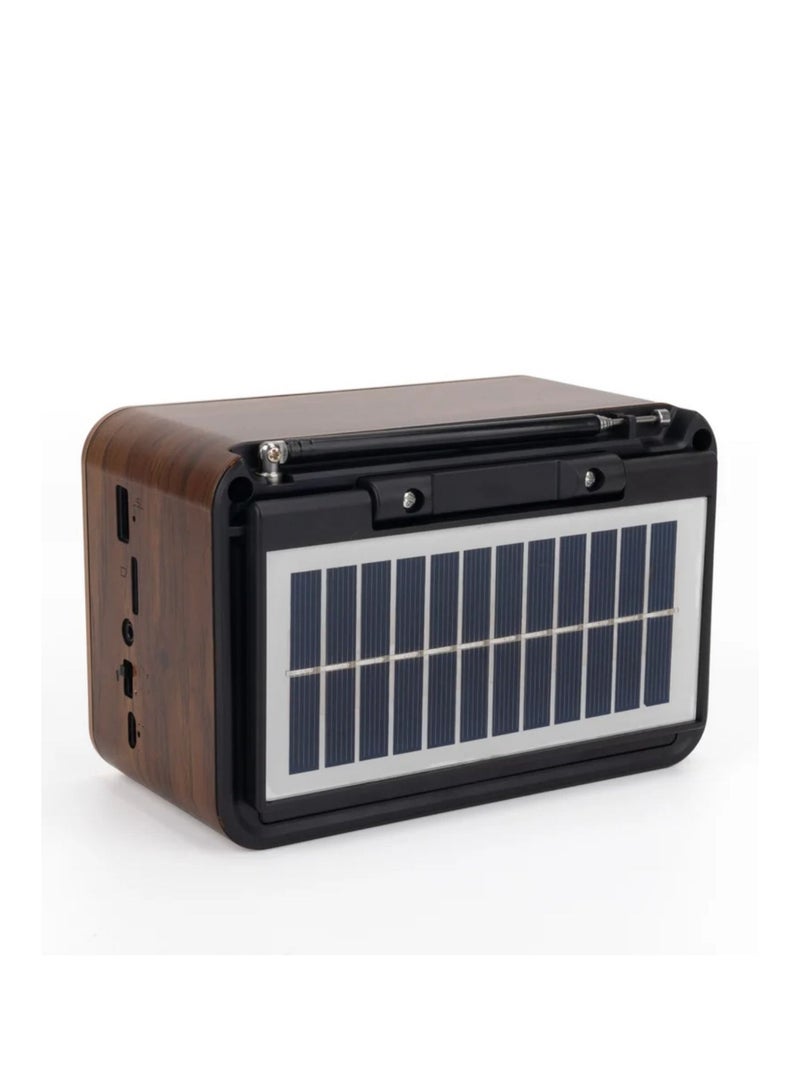 Denx Rechargeable Radio, Portable Radio AM FM Transistor with Best Sound, Solar/Battery Operated Radio, Support TF Card/USB Playing  - Image 2