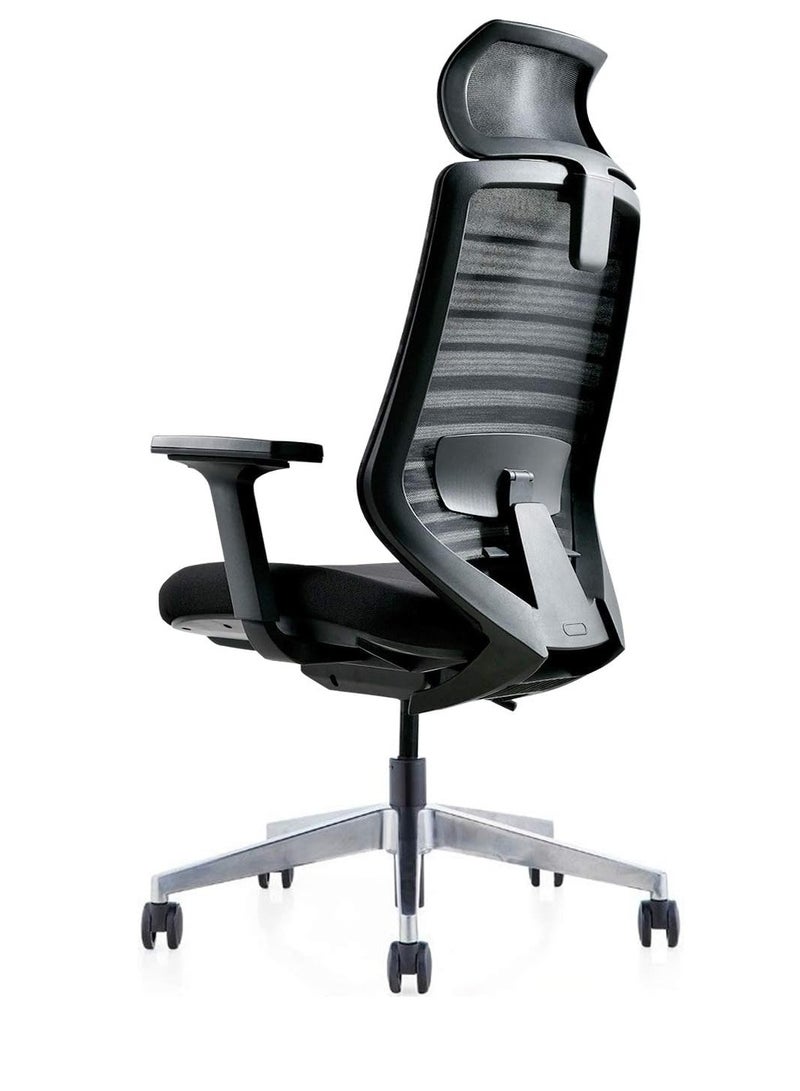 WORKSPACE Home Office Spirit Chair High Back Black Frame Ergonomic Mesh Chair for Comportable Workspace - Image 1