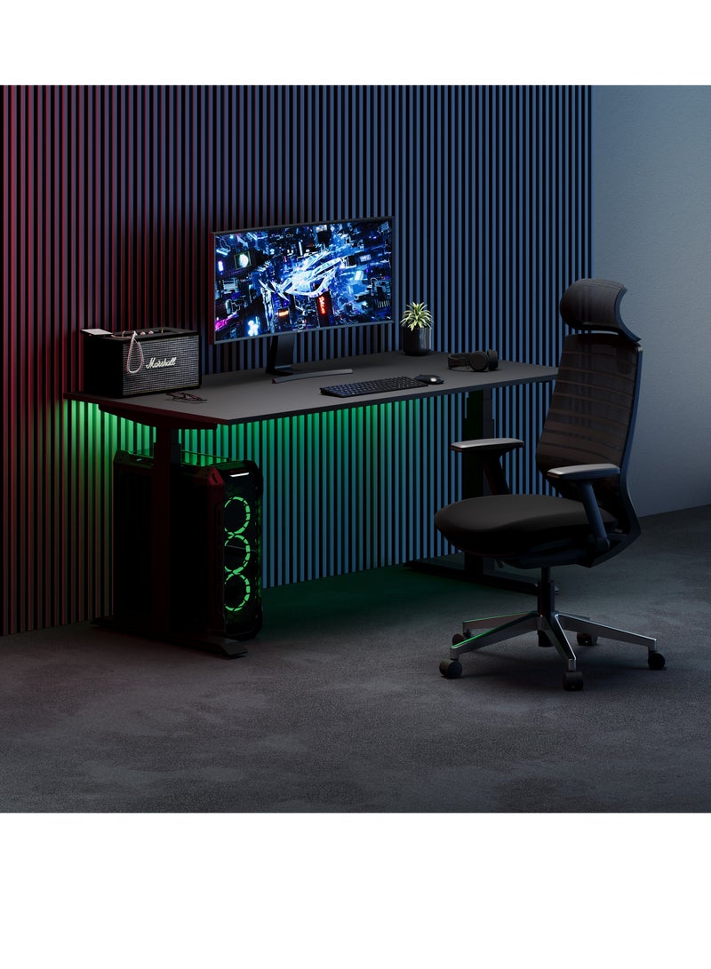 WORKSPACE Home Office Spirit Chair High Back Black Frame Ergonomic Mesh Chair for Comportable Workspace - Image 3