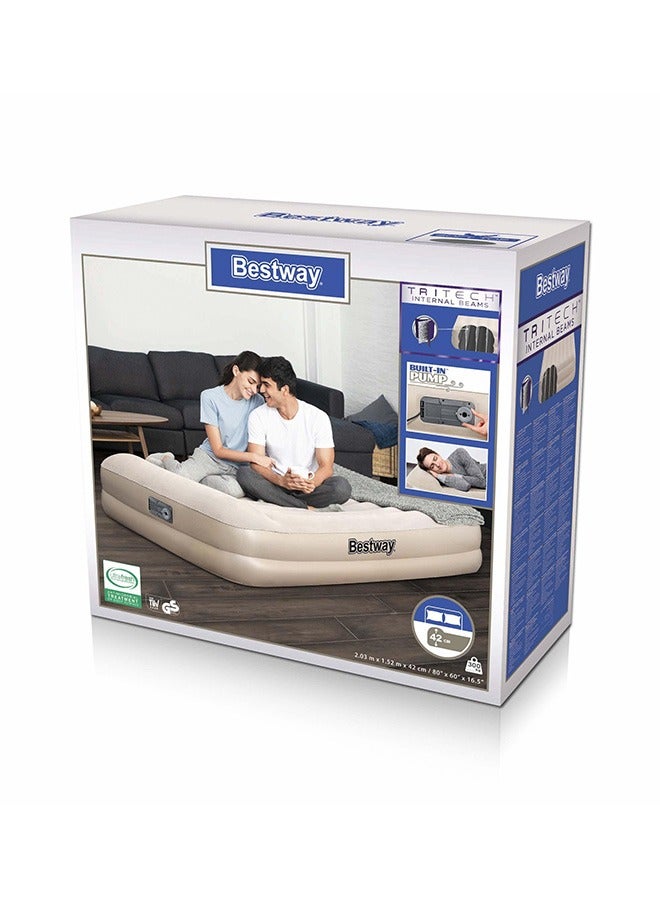 بست واي سرير هوائي تريتك كوين مدمج بمضخة تيار متردد 203×152×42 سم 26-67696 - Image 3