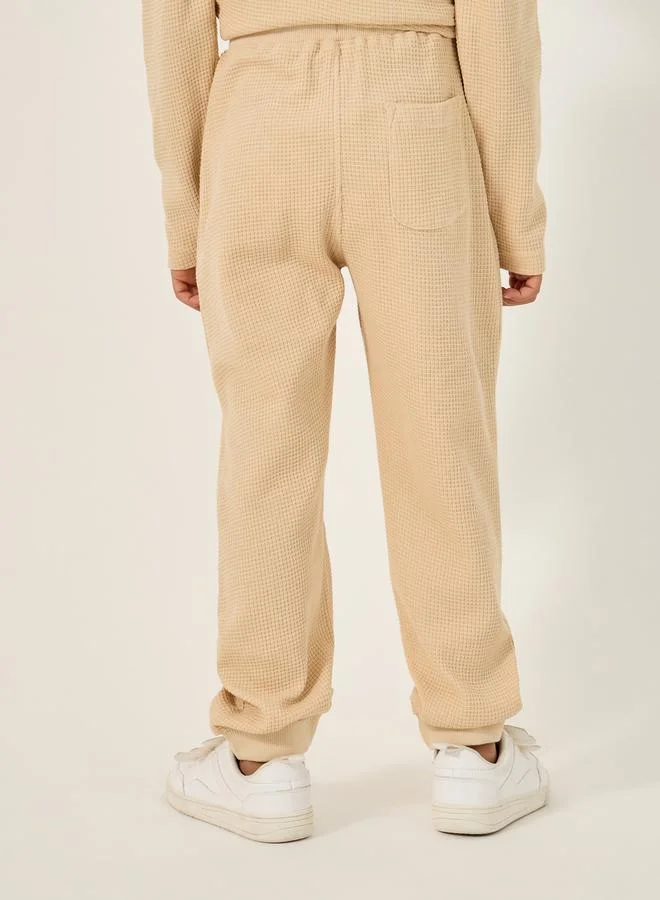 Styli Styli Set of 2 - Textured Badge Detail Joggers with Pockets