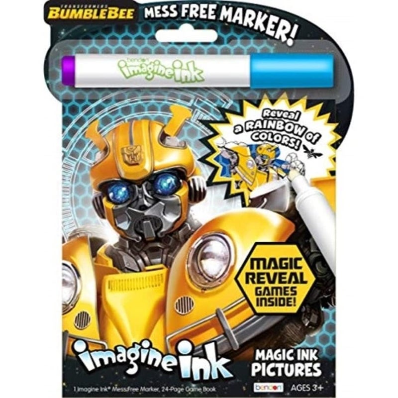 Bendon Transformers Coloring Book Imagine Ink Bumblebee Activity Book Transformers Imagine Ink Magic Ink Mess Free Coloring Book 24 Pages Officially Licensed - Image 2
