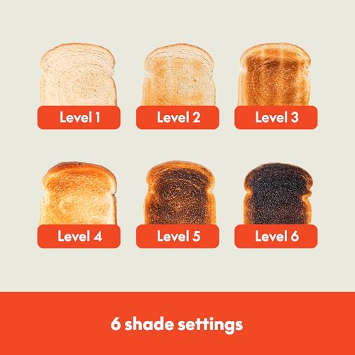 BELLA 4 Slice Toaster with Auto Shut Off - Extra Wide Slots & Removable Crumb Tray and Cancel, Defrost & Reheat Function - Toast Bread & Bagel, Black - Image 4