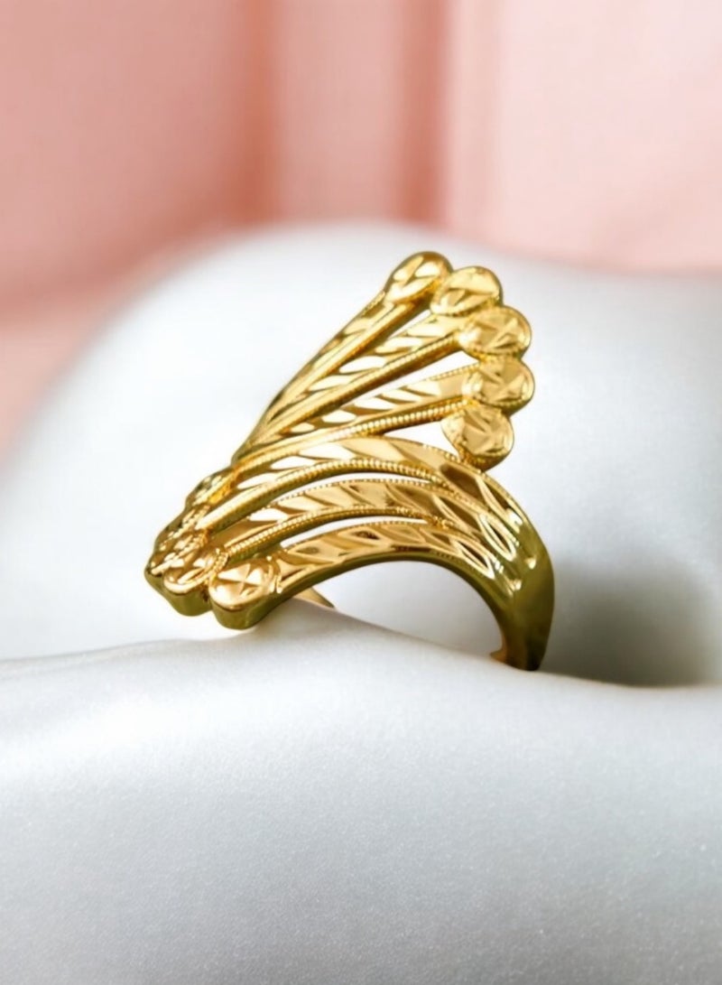 GOLDMAX 21k Gold Plated Ring For Women One Size - Image 1