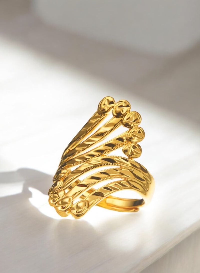 GOLDMAX 21k Gold Plated Ring For Women One Size - Image 2