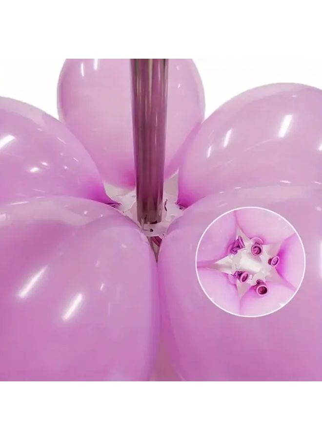 White Balloon Arch Clips 100pcs Plastic Flower Buckle Rings For Wedding Party Decor - Image 4