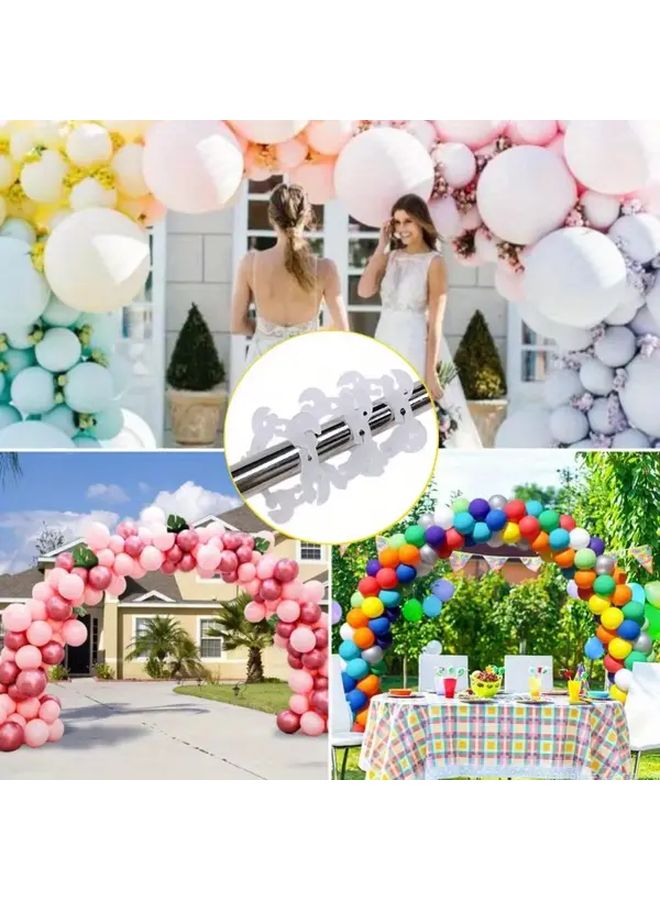 White Balloon Arch Clips 100pcs Plastic Flower Buckle Rings For Wedding Party Decor - Image 5