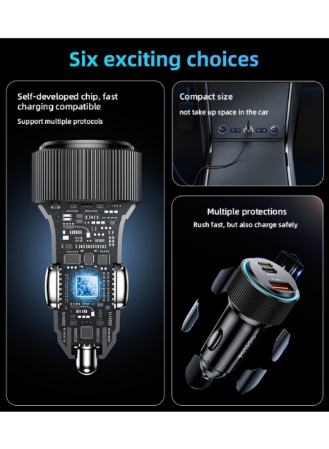 Yesido Y60 38W Innovative PD Reverse Charging Built-in TC And IP Cable Dual Port Fast Charging Car Charger Integrated Universal Solution | Model Y60 | By Yesido - Image 3