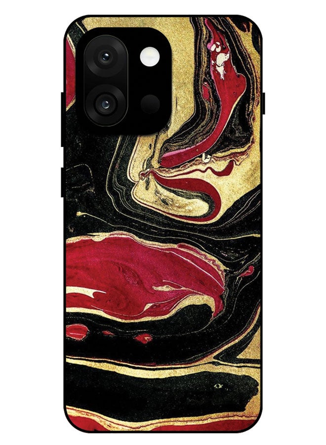 الصيد العين غطاء حماية مطبوع لهاتف OnePlus 13T - أحمر وذهبي - Image 1