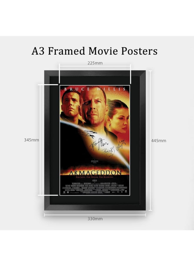 HWC Trading HWC Trading Armageddon Bruce Willis, Ben Affleck 16 x 12 inch Framed Gifts Printed Poster Signed Autograph Picture for Movie Memorabilia Fans - 16" x 12" Framed  - Image 2