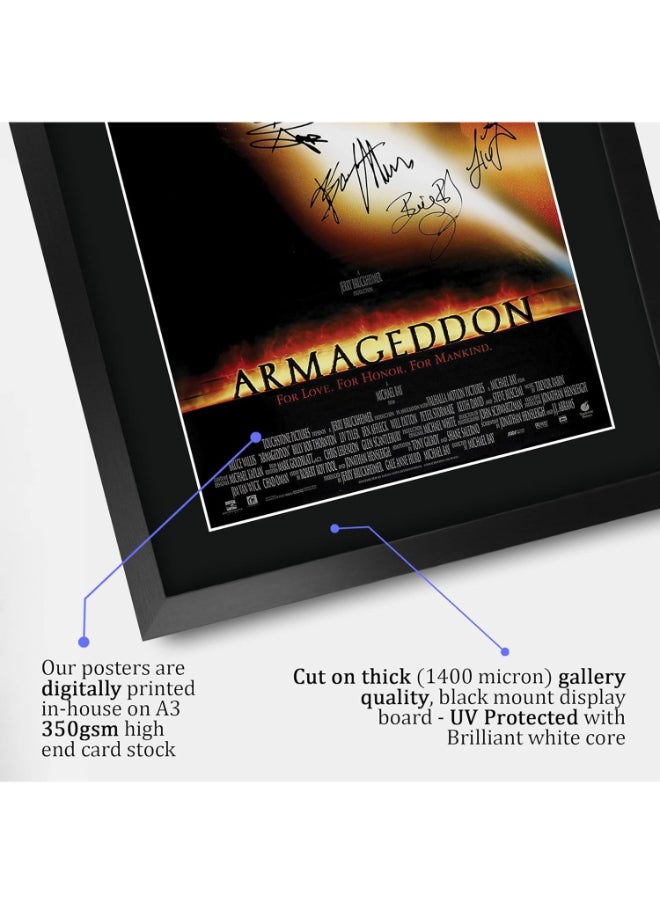 HWC Trading HWC Trading Armageddon Bruce Willis, Ben Affleck 16 x 12 inch Framed Gifts Printed Poster Signed Autograph Picture for Movie Memorabilia Fans - 16" x 12" Framed  - Image 4
