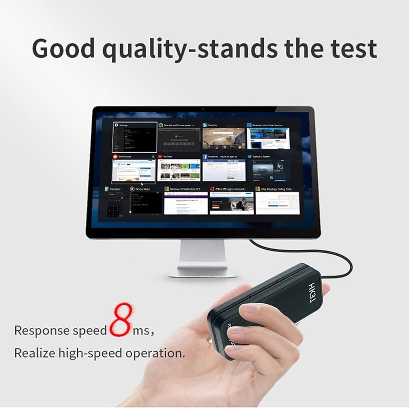 Customizable USB Keypad with Magnetic Plate for Fast Recording Game Office Shortcuts HK31UWM White - Image 3