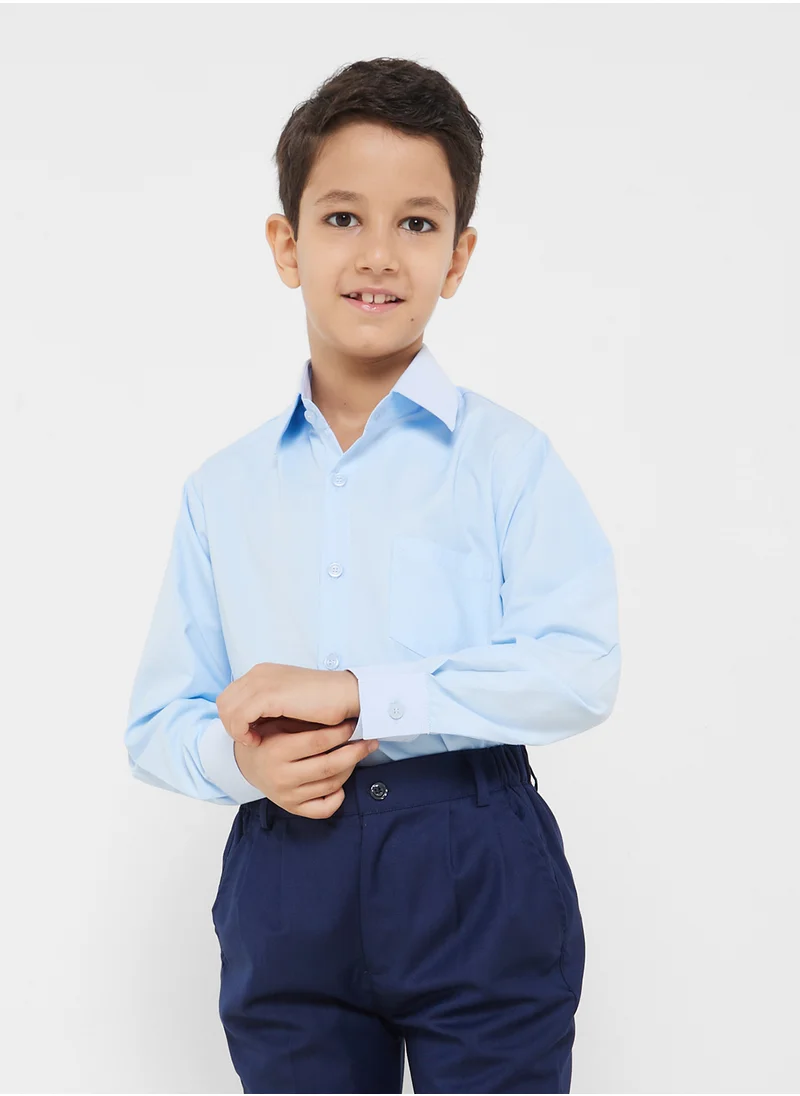 هيا كلوزيت Kids School Uniform Long Sleeve Shirt
