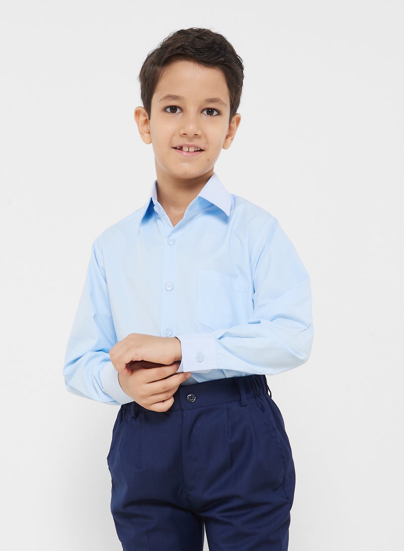 hayas closet Kids School Uniform Long Sleeve Shirt - Image 1