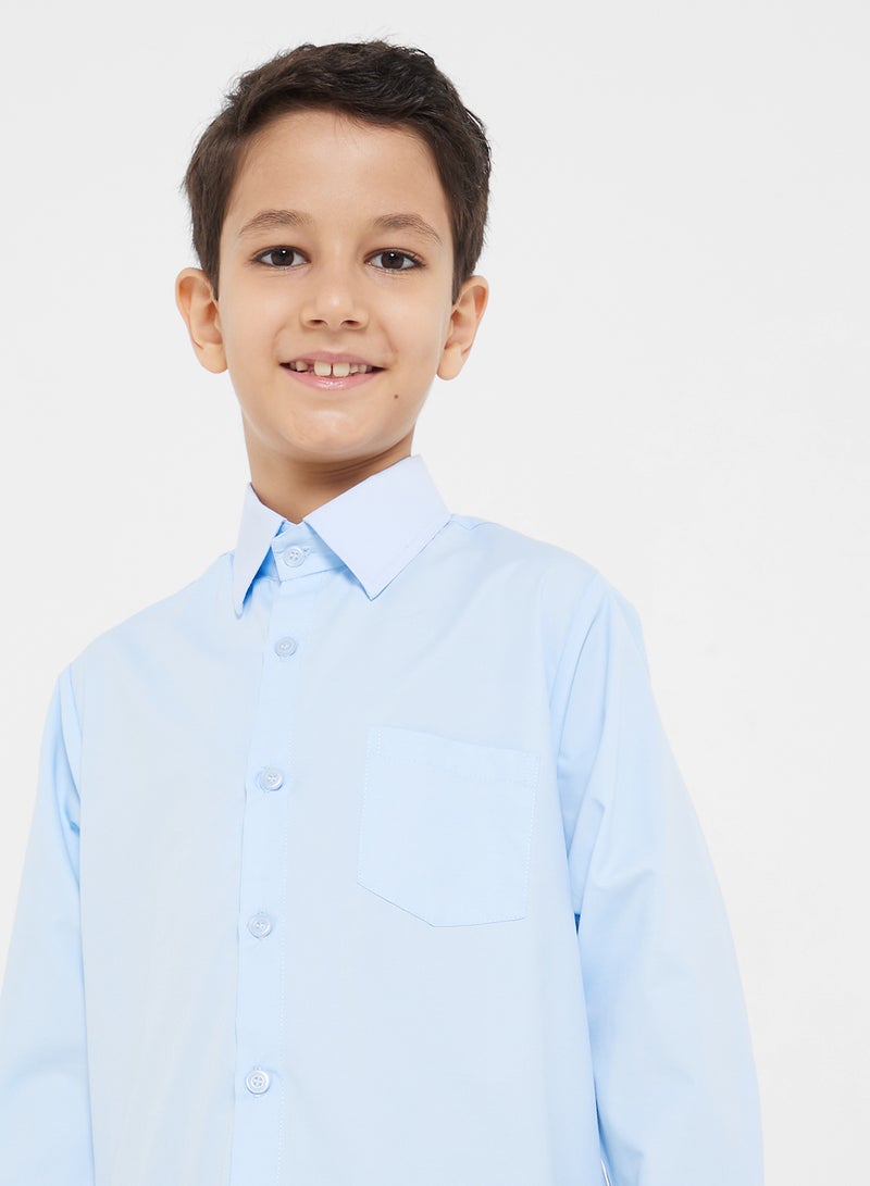 hayas closet Kids School Uniform Long Sleeve Shirt - Image 3