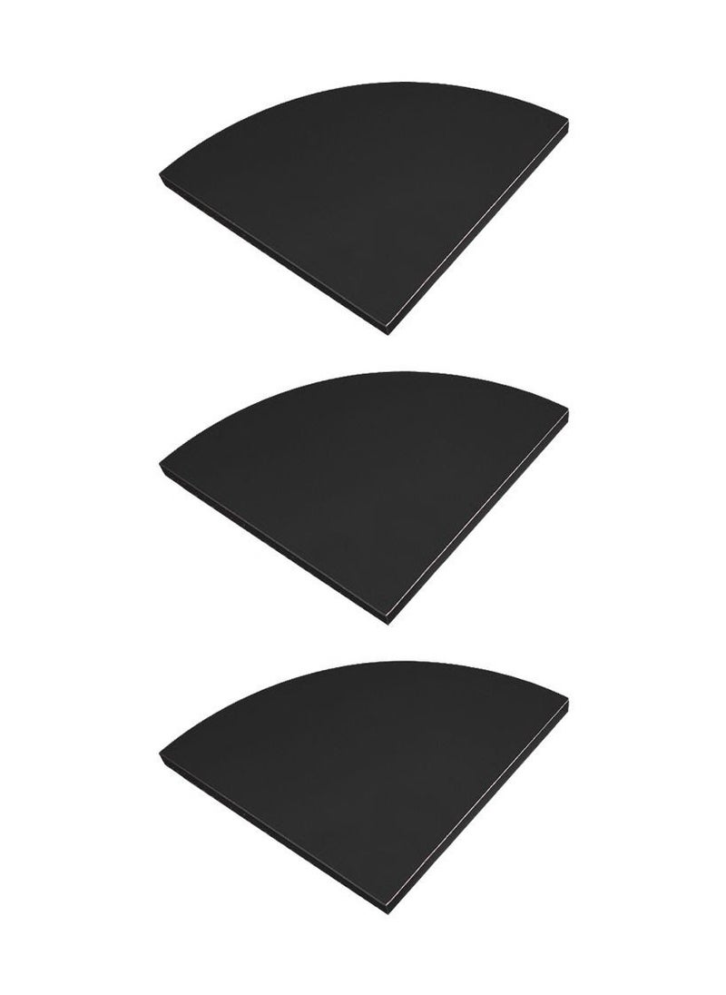 CATANES - Corner Wall Shelf Wall Mounted Floating Corner Shelf 3 Tiers Storage Decorative Shelf for Home Decor Living Room Bedroom Bathroom Kitchen Office Black - Image 1
