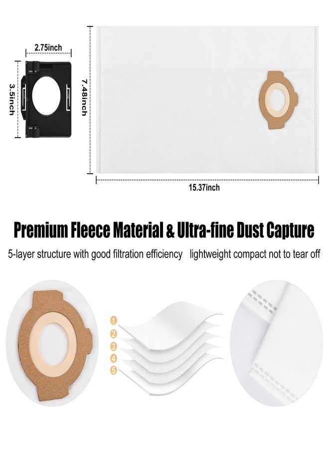 Ulreon 3 Pack 49-90-2016 Fleece Dust Bags Compatible with Milwaukee 0960-20 & 0970-20 Cordless Wet/Dry Packout Vacuums +2 Pack Attachable Bag Holder (3 Bags 2 Holders) - Image 3