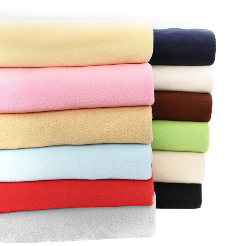 M Mute Touch 12PCS Solid Color Knitted Polar Fleece Fabric | 20''x20'' | Anti Pill Fabric Patchwork Polyester Plush Fleece Cloth for Sewing, Toys, Throw Blankets, PJ Pants, Booties, Eye Mask - Image 1