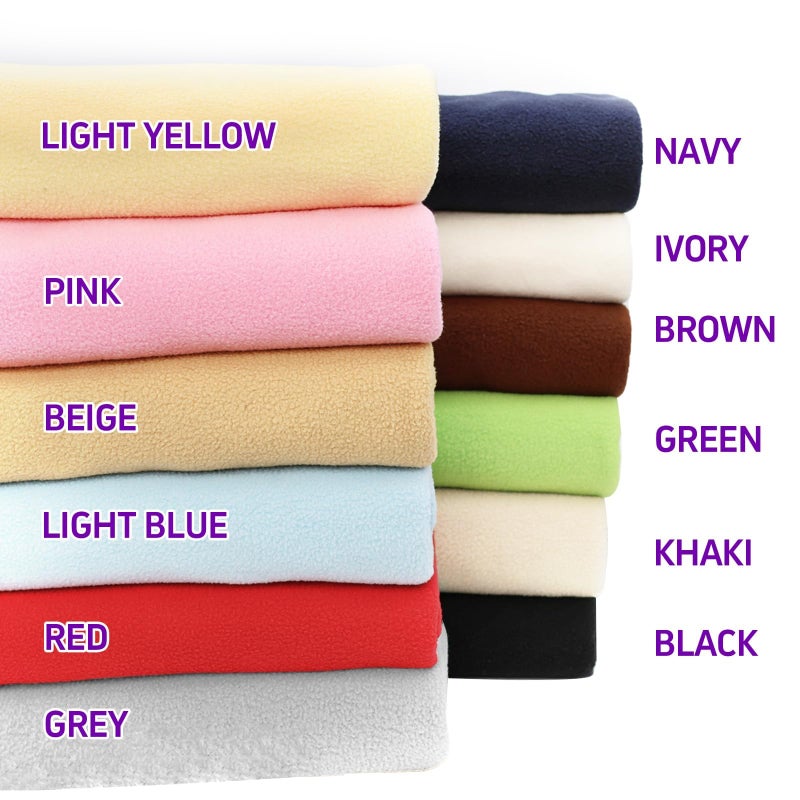 M Mute Touch 12PCS Solid Color Knitted Polar Fleece Fabric | 20''x20'' | Anti Pill Fabric Patchwork Polyester Plush Fleece Cloth for Sewing, Toys, Throw Blankets, PJ Pants, Booties, Eye Mask - Image 4
